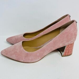 Donald J. Pliner Suzette women’s petal pink suede pumps Barbie girly